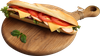 Брускетта ЛЕНТА FRESH с сочным куриным филе и соусом цезарь, 250г - фото 0