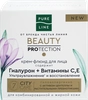 Крем-флюид для лица ЧИСТАЯ ЛИНИЯ Pure line beauty protection Гиалурон, витамины С, Е, 45мл - фото 0