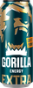 Напиток энергетический GORILLA Extra Energy пастеризованный сильногазированный, 0.45л - фото 0