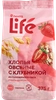 Хлопья овсяные безглютеновые ЛЕНТА LIFE с клубникой, 375г - фото 0