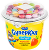 Йогурт САВУШКИН Суперкид Клубника, конфеты с топпером 2%, без змж, 103г - фото 0
