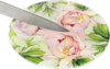 Доска разделочная HOMECLUB Blossom, круглая 20см, жаропрочное стекло, Арт. OX-BS4 - фото undefined
