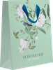Пакет подарочный ПАКЕТИКО Blue bird, 41х31х10см, Арт. XL - фото undefined
