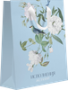 Пакет подарочный ПАКЕТИКО Blue bird, 31,5х25,5х11см, Арт. LV - фото undefined