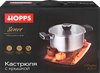 Кастрюля HOPPS Sonet, ручки soft-touch, нержавеющая сталь, 4.9л, Арт. HNSS-24 - фото 0