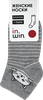 Носки женские INWIN с рисунком кот р. 23–25, серый меланж с белыми полосками, Арт. 15-5ЛС - фото 2