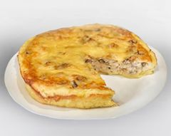 Тарт на картофельном тесте с курицей и грибами