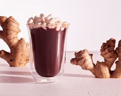 Имбирный чай с какао и маршмеллоу