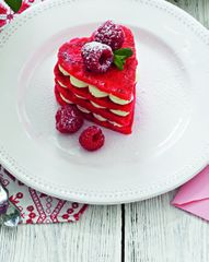 Блинные сердечки с сыром маскарпоне