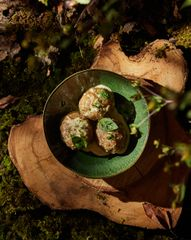 Куриные зразы с ореховой начинкой под сливочным соусом