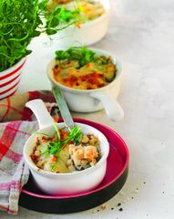 Кокот с крабовыми палочками и&nbsp;белыми грибами