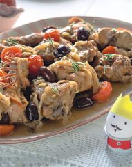 Кролик с маслинами и розмарином