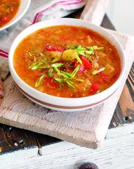 Картофельная похлебка с жареным луком