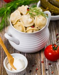 Пельмени с говядиной и свининой