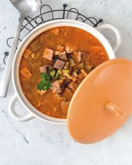 Солянка с языком и грудинкой
