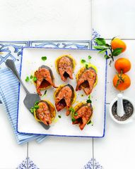 Стейки с мандаринами