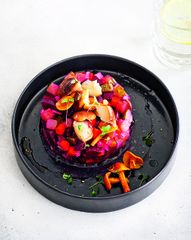 Винегрет с маринованными грибами