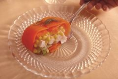Заливное из курицы в моркови