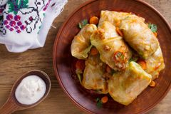 Голубцы с мясным фаршем и пшённой крупой