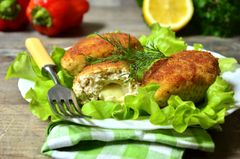 Котлеты с грибами и сыром