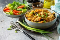 Плов из булгура с индейкой