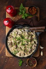 Печень куриная в сливках