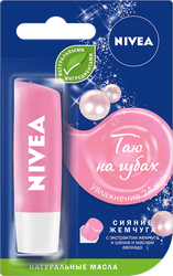 Бальзам для губ NIVEA Сияние жемчуга с экстрактом шелка, с маслом дерева ши и витаминами С и Е, 4,8г
