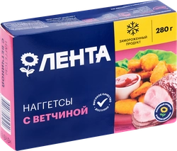 Наггетсы куриные ЛЕНТА с ветчиной, 280г