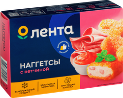 Наггетсы куриные ЛЕНТА с ветчиной, 280г