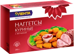 Наггетсы куриные ЛЕНТА с ветчиной, 280г