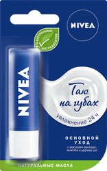 Бальзам для губ NIVEA Основной уход с маслом а дерева ши и витаминами С и Е, 4,8г