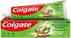Зубная паста COLGATE Лечебные травы с натуральными ингредиентами для здоровья зубов и десен, 100мл