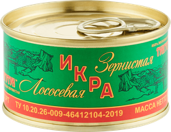 Икра лососевая ТУНГУТУН зернистая, 1-й сорт, 140г