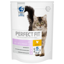 Корм сухой для котят PERFECT FIT Junior c курицей, до 12 месяцев, 190г