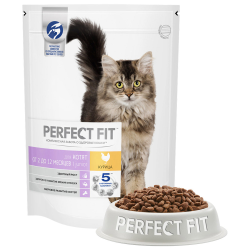 Корм сухой для котят PERFECT FIT Junior c курицей, до 12 месяцев, 190г