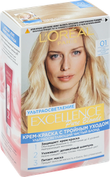 Краска для волос EXCELLENCE 01 Суперосветляющий русый натуральный, 176мл