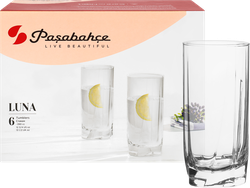 Набор стаканов PASABAHCE Luna высокие 375мл Арт. 42358, 6шт