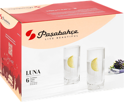 Набор стаканов PASABAHCE Luna высокие 375мл Арт. 42358, 6шт