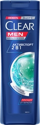 Шампунь-бальзам-ополаскиватель для волос мужской CLEAR Vita Abe Активспорт 2в1, против перхоти, 400мл