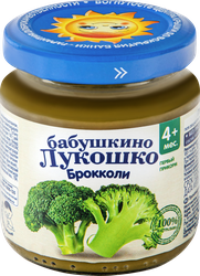 Пюре овощное БАБУШКИНО ЛУКОШКО Брокколи, с 4 месяцев, 100г