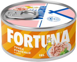 Тунец FORTUNA рубленый в масле, 185г