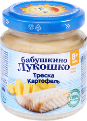 Пюре рыбно-овощное БАБУШКИНО ЛУКОШКО Треска с картофелем, с 8 месяцев, 100г