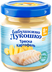 Изображение товара Пюре рыбно-овощное БАБУШКИНО ЛУКОШКО Треска с картофелем, с 8 месяцев, 100г