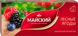 Чай черный МАЙСКИЙ Лесные Ягоды байховый, 25х1,5г