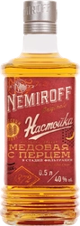 Настойка NEMIROFF Украинская медовая с перцем горькая, 40%, 0.5л