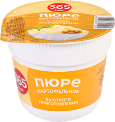 Пюре картофельное 365 ДНЕЙ с луком и сухариками, 40г