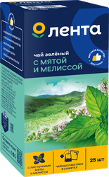 Чай зеленый ЛЕНТА с мятой, мелиссой, 25пак