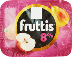 Продукт йогуртный FRUTTIS Суперэкстра Клубника/Яблоко, груша 8%, без змж, 115г