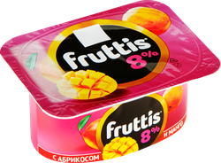 Продукт йогуртный FRUTTIS Суперэкстра Абрикос, манго/Лесные ягоды 8%, без змж, 115г