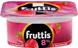 Продукт йогуртный FRUTTIS Суперэкстра Малина/Ананас, дыня 8%, без змж, 115г